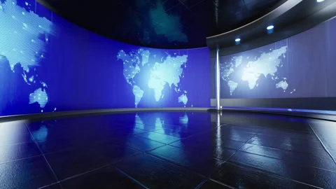 World Map Background. News Studio Backgr... | Stock Video | Pond5