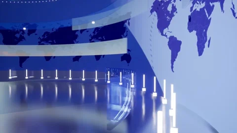 World Map background. news Studio Background 스톡 동영상 252633747