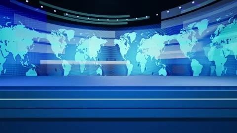 World Map background. news Studio Background 스톡 동영상 294608359