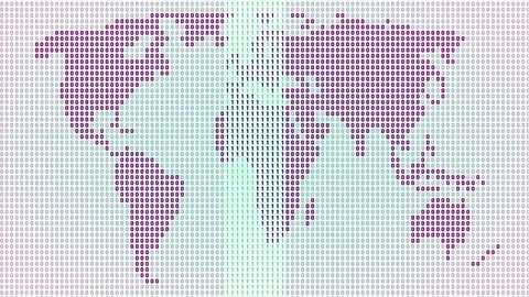 World Map with Binary Code Animation. Stock Footage 239432753