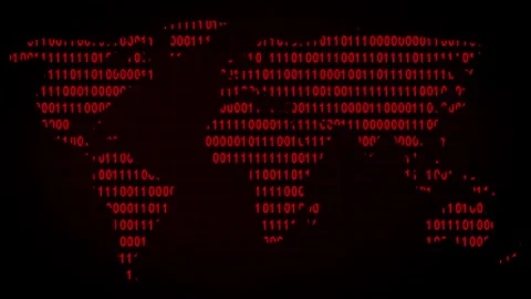 World map binary code numbers changing 0 or 1 Continents on a binary world map. Stock Footage 310162820