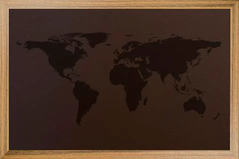 World map on blackboard Stock Illustration