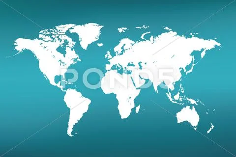 World map with blue background Stock Illustrationen