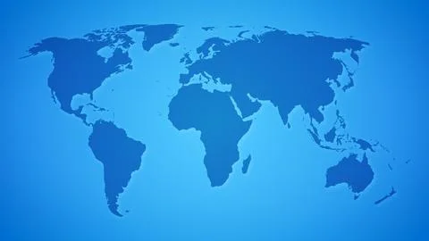 World Map on Blue Background Illustrazione stock