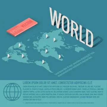 World map business vector background concept. illustration desig Stock Illustration