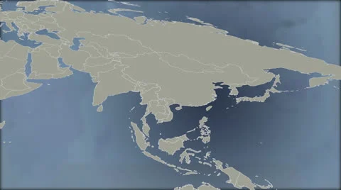 WORLD MAP CHINA ROTATE TEXTLESS Stockbeeldmateriaal 22634692