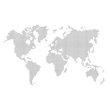 World map circles Stock Illustration