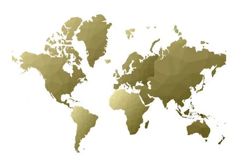 World Map. classy low poly style continents. Vector illustration. Stock Illustration