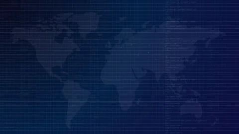 World map coding programming language code digital cyberspace big data Stock Footage 308027897