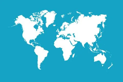 World map color vector modern Stock Illustration