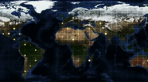 World Map Connection Glowing line - 4K UHD Ultra HD Stock-Footage 43189133