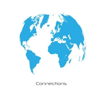 World Map Connections Illustration Stock Illustration