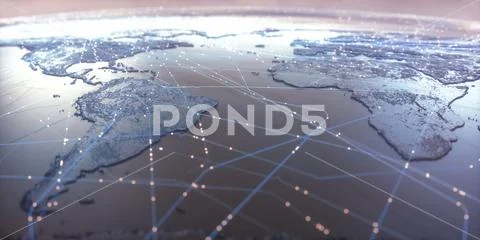 World Map Connectivity Stock Illustrationen