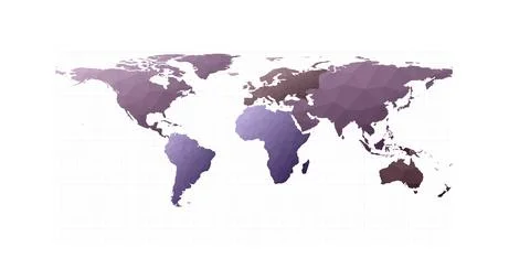 World map continents. Equirectangular projection. Favorable vector illustra.. 库存插图