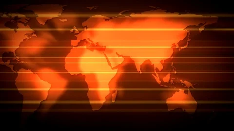 World map continents scroll orange Stock Footage 91118587