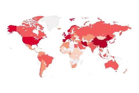 World map of Coronavirus Stockillustratie