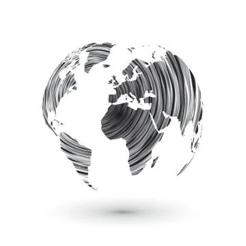 World map dark Stock Illustration