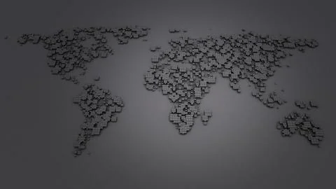 World map data Illustrazione stock