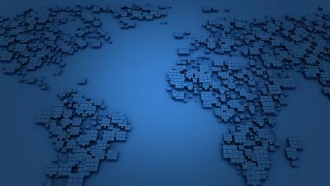 World map data Stock Illustration