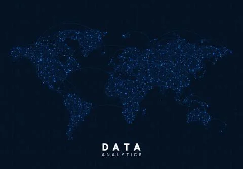 World Map. Data visualization. Stockillustratie