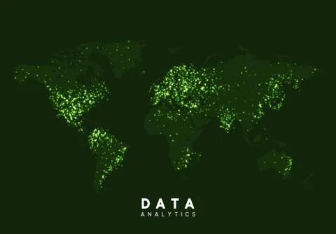 World Map. Data visualization. Stockillustratie