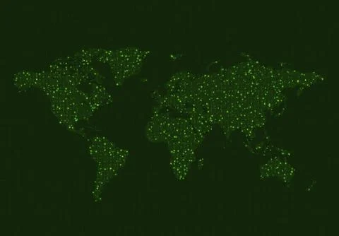 World Map. Data visualization. Illustrazione stock