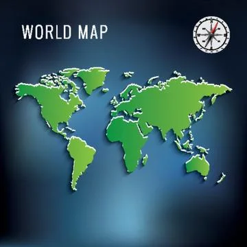World Map Design Illustrazione stock