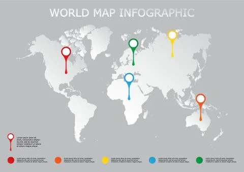 World Map Design Stock Illustration