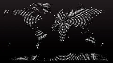 World map design. Vector polygon shape dotted world map illustration Stock Illustration