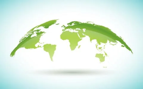 World map design on white background on environment concept. Earth illustration Stock Illustration