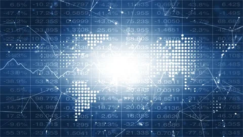 World map on digital animation background Video stock 229698096