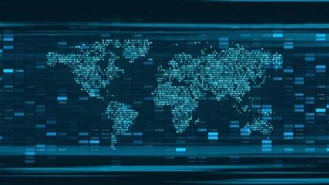 World map digital background Stock-Footage 88153640