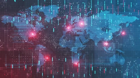 World Map Digital Background. Technology... | Stock Video | Pond5