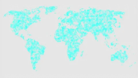 World Map with digital code and light background 库存影片 237208191