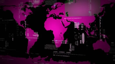 World Map - Digital Graphics - pink 00 Stock Footage 58631816