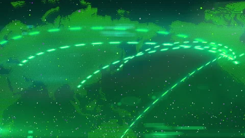 world map digital network connection ani... | Stock Video | Pond5