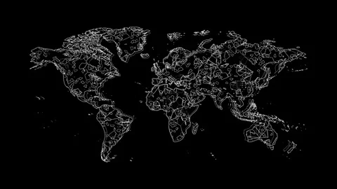 World map digital technology concept. HU... | Stock Video | Pond5