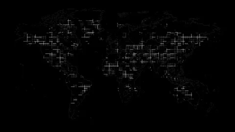 World map digital technology concept. HU... | Stock Video | Pond5