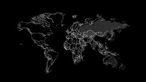 World map digital technology concept. HU... | Stock Video | Pond5