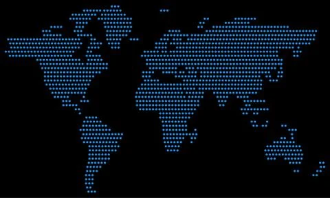 World map dot pattern Stock Illustration