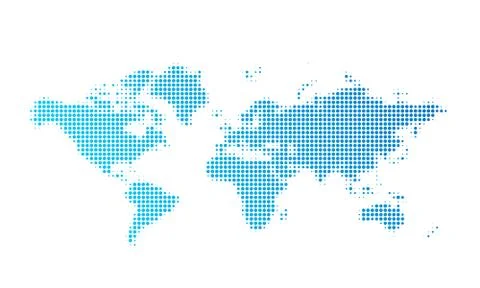 World map dot vector background, Abstract earth world map, digital simple dot Stock-Illustration