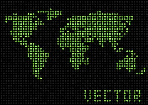 World map dots Stock Illustration