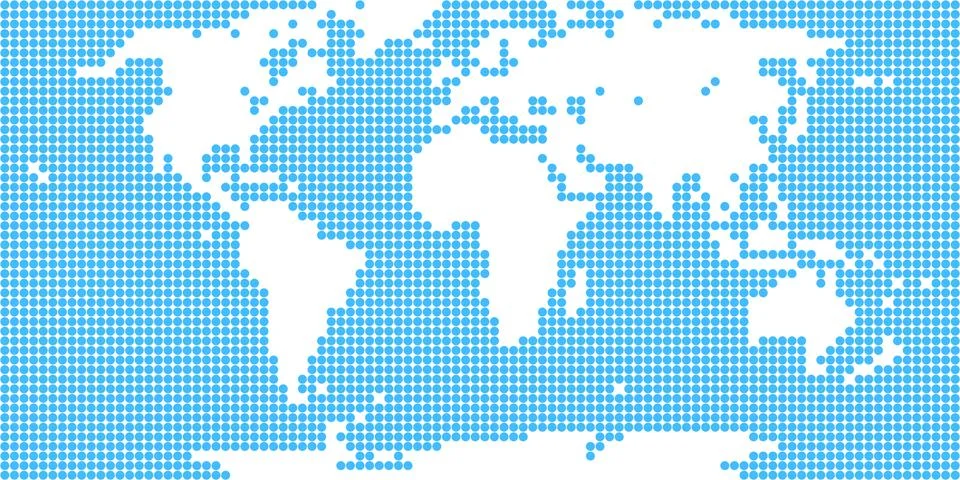 World Map Dotted Circle Stock-Illustration