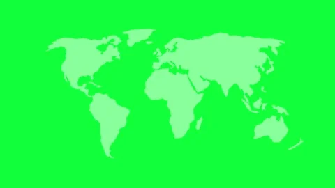 World Map with Dotted Line Across Asia Animation Video stock 318104149