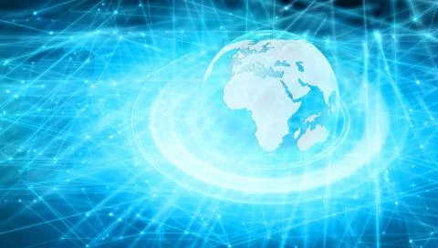 The world map of dotted line links, globalization and internationalization 스톡 일러스트