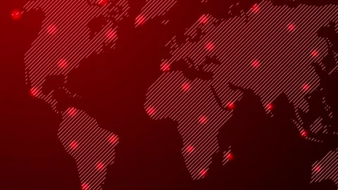 World map drawn from diagonal stripes Video stock 242357372