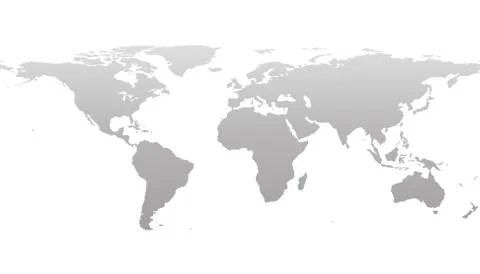 World map. Earth concept in flat style isolated on white background Stock Illustration