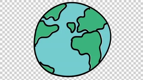 world globe map animated