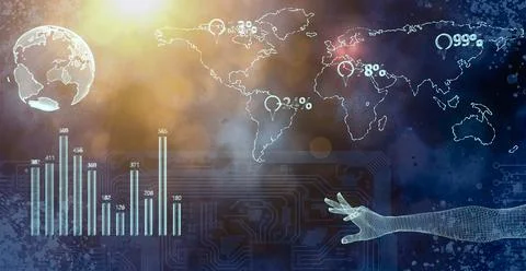 World map economy concept Stock Illustration