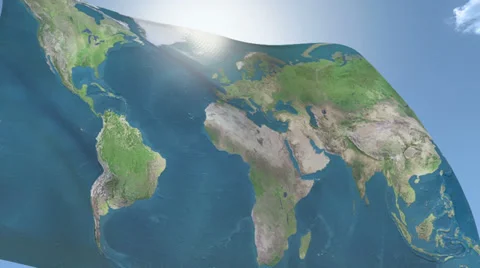 World Map Flag Stock-Footage 37149220
